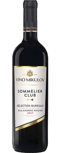 Víno Mikulov Sommelier Club Selection barrique Rulandské modré 2017 0.75l