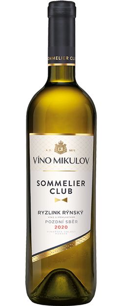 Víno Mikulov Sommelier Club Ryzlink rýnský 2020 pozdní sběr 0.75l
