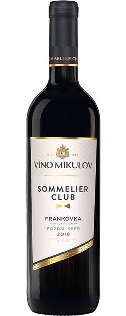 Víno Mikulov Sommelier Club Frankovka 2018 pozdní sběr 0.75l