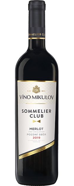 Víno Mikulov Sommelier Club Merlot 2019 pozdní sběr 0.75l