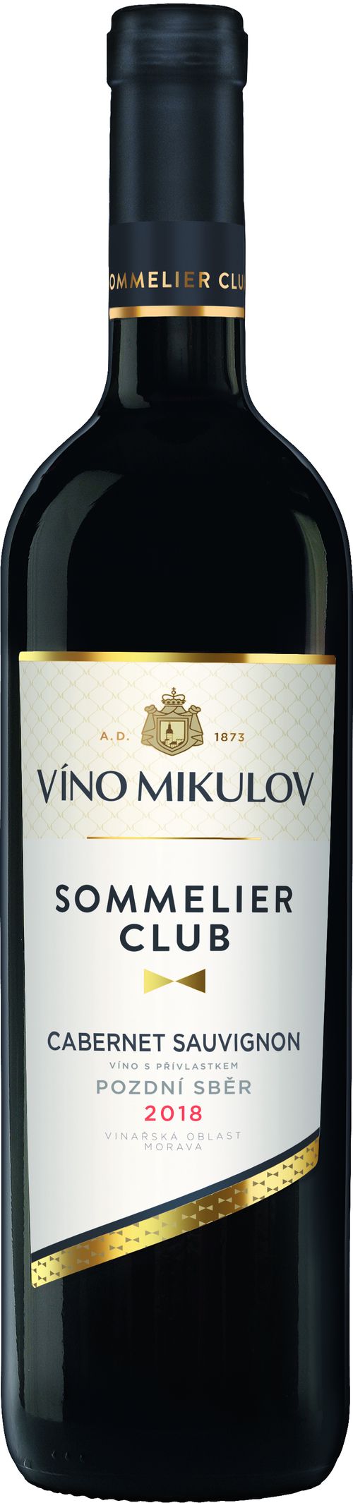 Víno Mikulov Sommelier Club Cabernet Sauvignon 2018 pozdní sběr 0.75l