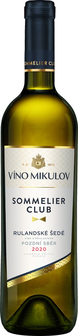 Víno Mikulov Sommelier Club Rulandské šedé 2020 pozdní sběr 0.75l