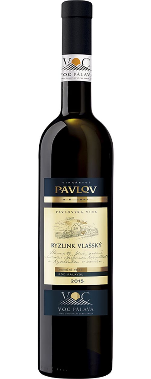 Vinařství Pavlov Ryzlink vlašský 2015 VOC Pálava 0.75l