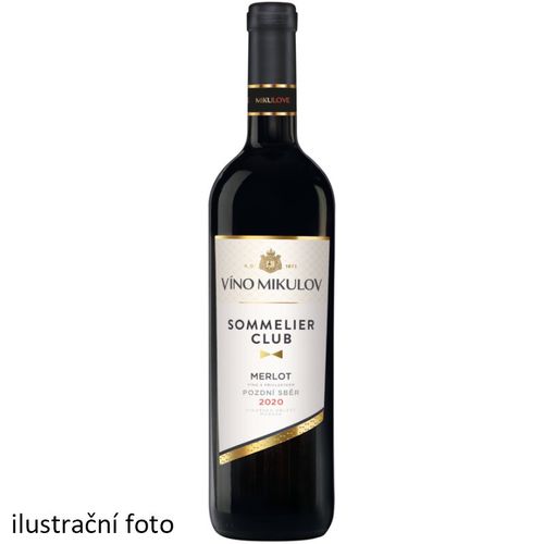 Víno Mikulov Sommelier Club Merlot 2020 pozdní sběr