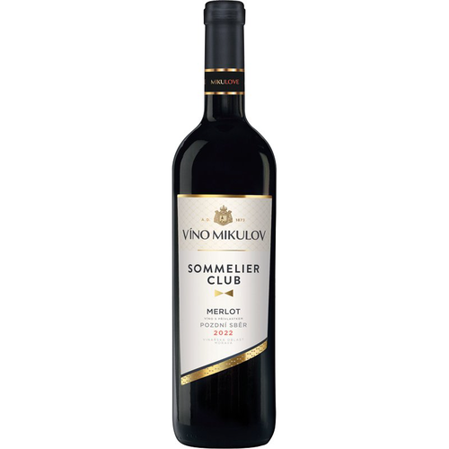 Víno Mikulov Sommelier Club Merlot 2022 pozdní sběr