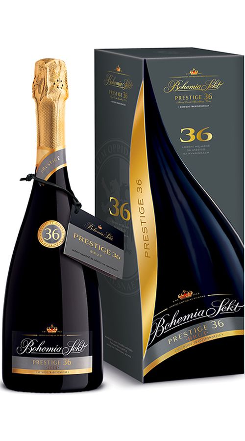 Bohemia Sekt Prestige 36 brut, dárkové balení 0.75l